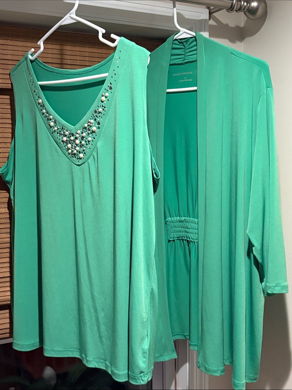 Susan Graver 1X Tank and Cardigan Set